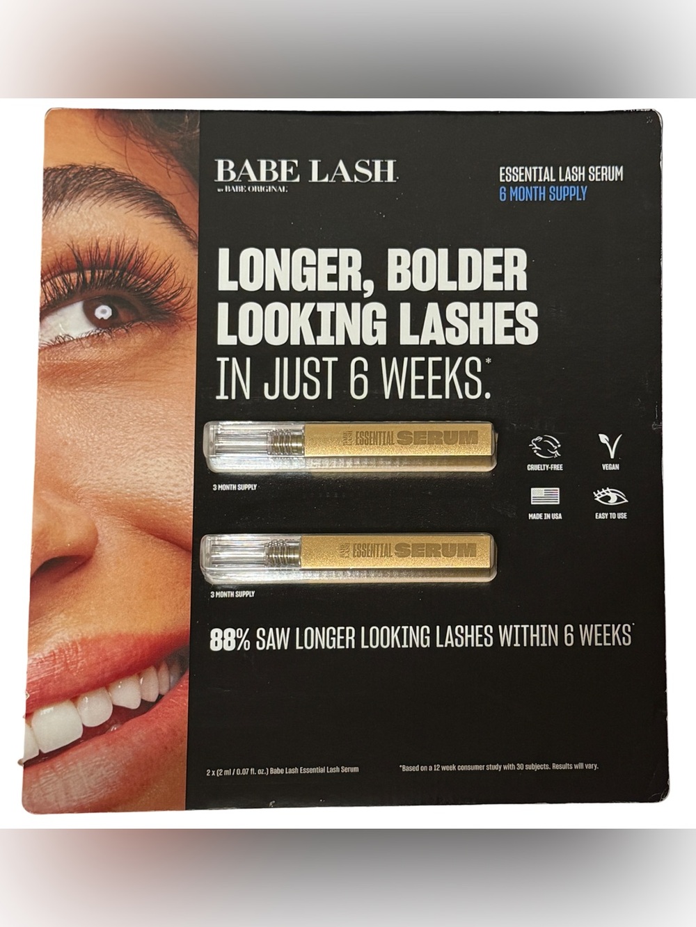 ✨ Babe Lash Essential Lash Serum – 6 Month Supply ✨ (2 x 0.07 fl oz)